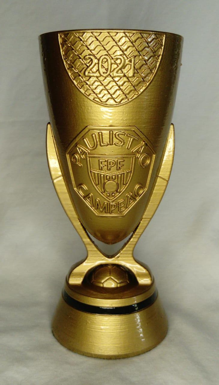 Miniatura taça (troféu) Campeonato Paulista 2021 São Paulo 