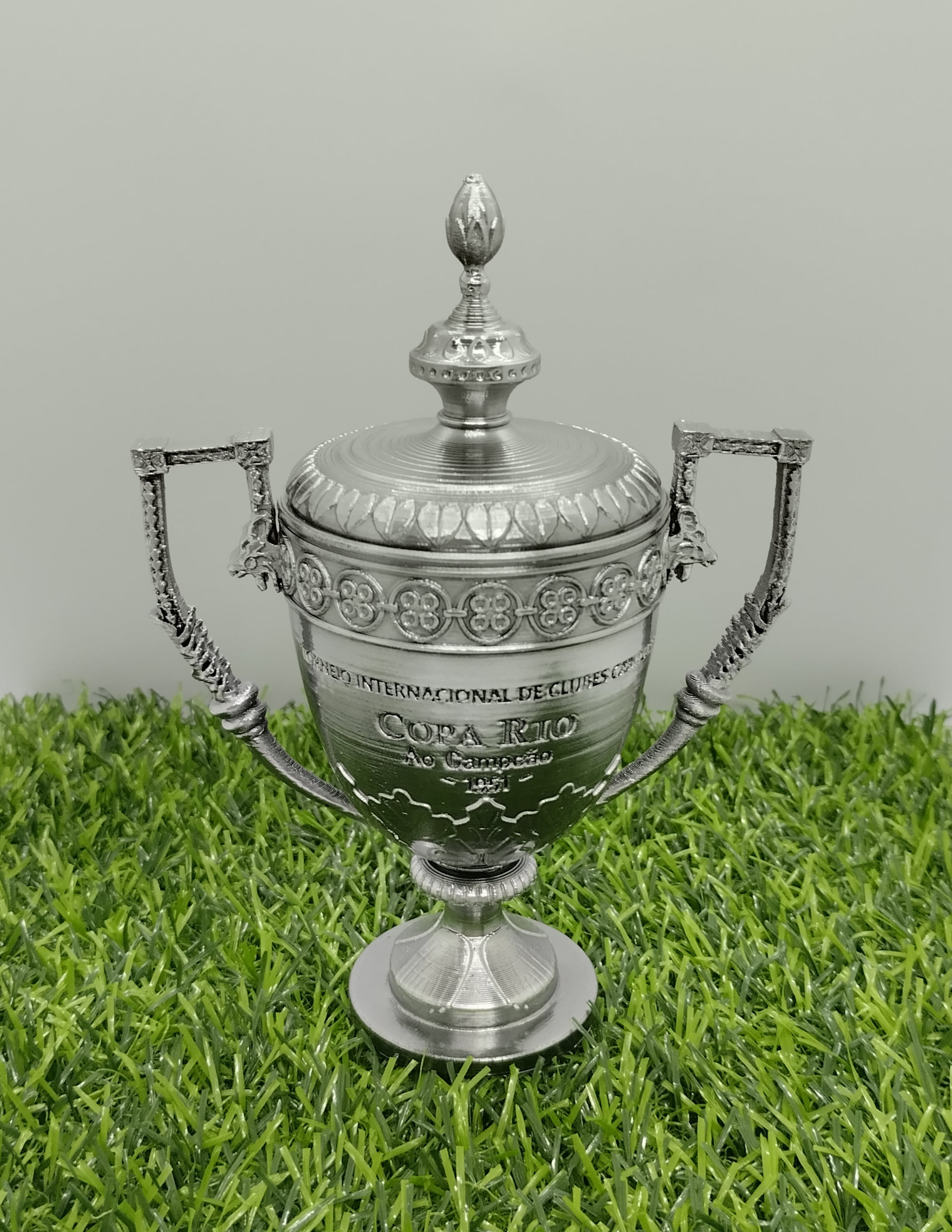 Miniatura taça (troféu) Copa Rio (mundial de clubes) 1951 - 15cm - por encomenda